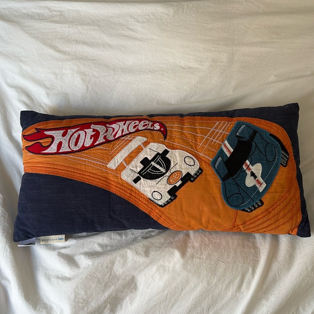 Pottery Barn Hot Wheels throw pillow